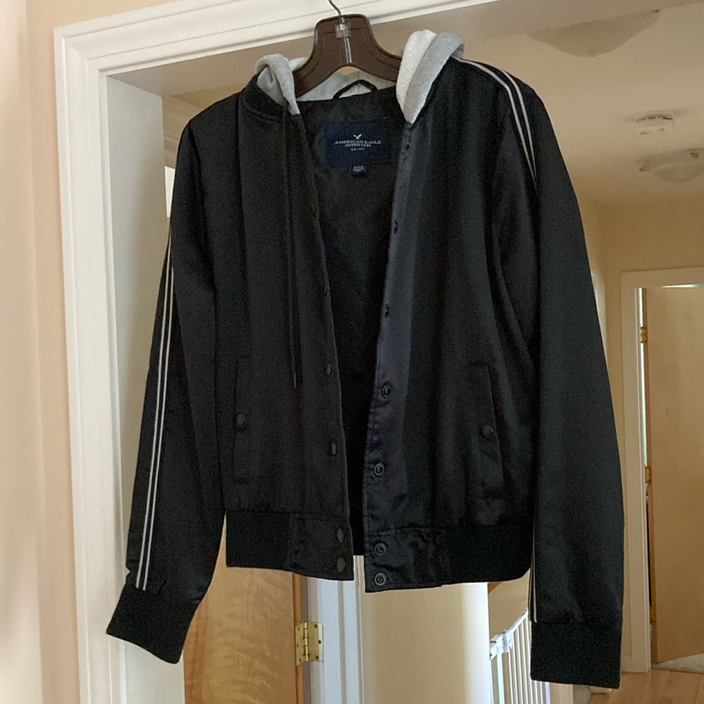 Black American Eagle Bomber Jacket size M